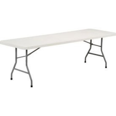 NATIONAL PUBLIC SEATING Interion® Plastic Folding Table, 30" x 96", White INT-BT3096-21